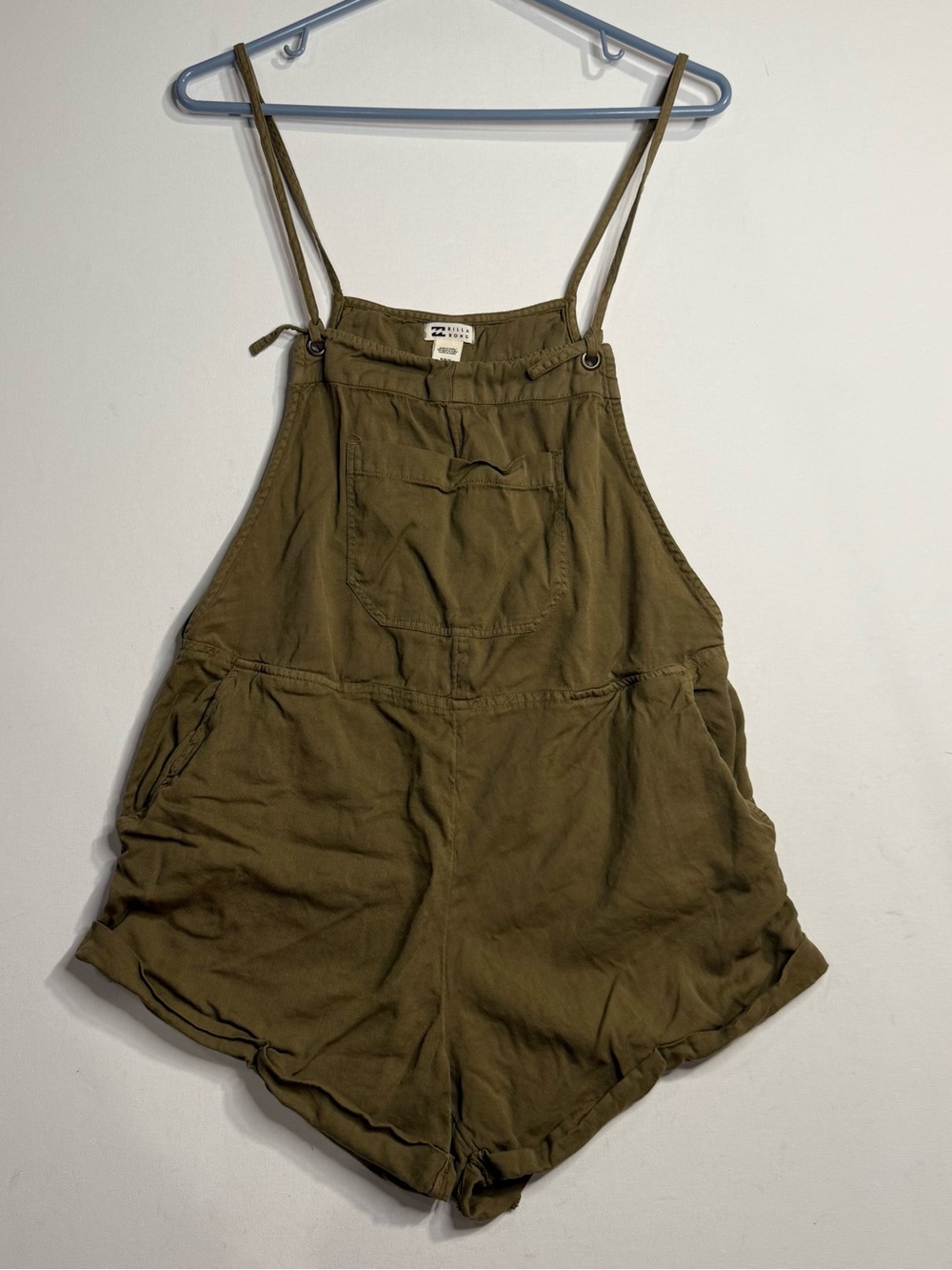 Billabong Olive Green Short Overalls
